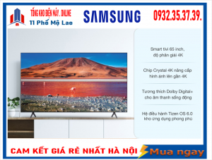 Smart Tivi Samsung 4K 65 inch 65AU7700 UHD Mới 2021