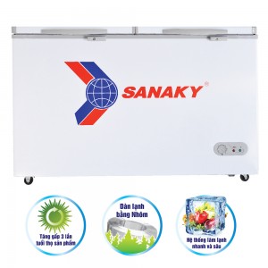 Tủ đông Sanaky VH-405A2 ( 305 Lít, 1 ngăn, 2 cánh, Dàn lạnh nhôm )