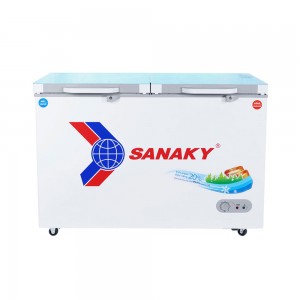 Tủ đông Sanaky VH-3699W2KD ( 260 lít, 1 ngăn đông,1 ngăn mát, 2 cánh mở, dàn lạnh đồng, mặt kính cường lực )