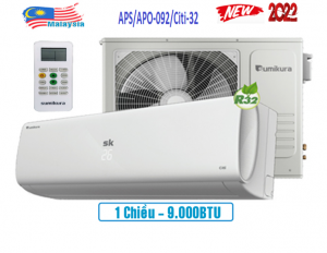 Điều hòa Sumikura 1 chiều 9000BTU APS/APO-092 Citi Gas R32 MỚI 2022