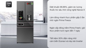 Tủ lạnh Panasonic 540 lít NR-YW590YMMV Mới 2021