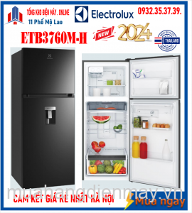 Tủ lạnh 2 cửa Electrolux 341Lit ,Làm đá tự động ,Ngăn đá trên ,Có ngăn đông mềm ETB3760M-H Mới [2024]