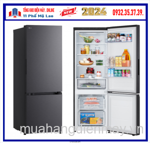 Tủ lạnh LG ngăn đá dưới màu đen 363L LBB33BLM Model Mới 2024