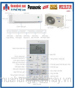 Điều hòa Panasonic 12000BTU 1 chiều inverter cao cấp XU12BKH-8 New 2025