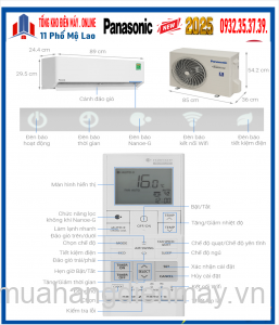Điều hòa Panasonic 12000 BTU 2 chiều inverter XZ12BKH-8 New 2025