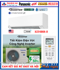 Điều hòa Panasonic 24000 BTU 2 chiều inverter XZ24BKH-8 New 2025