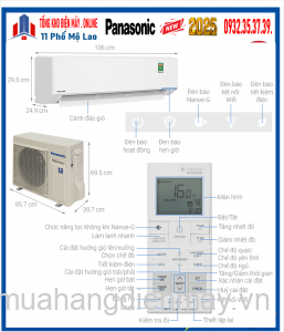 Điều hòa Panasonic 24000BTU 1 chiều inverter cao cấp XU24BKH-8 Mới 2025