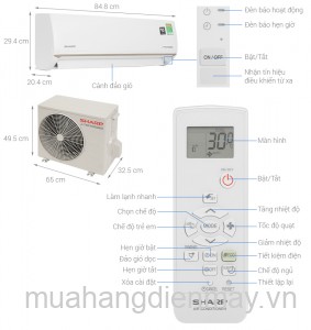 Điều hòa Sharp inverter 9000 BTU 1 chiều AH-X10CEWC New 2025