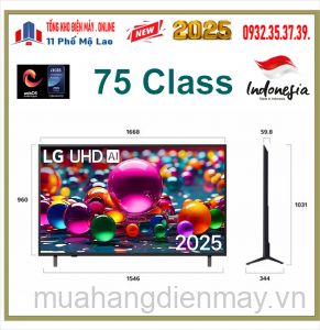 Smart Tivi LG 4K 75 inch ThinQ AI 75UA8450PSA New 2025