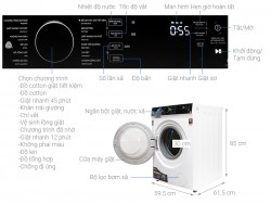 Máy giặt 8.5 Kg Toshiba TW-BH95M4V ( WK )lồng ngang mới 2019