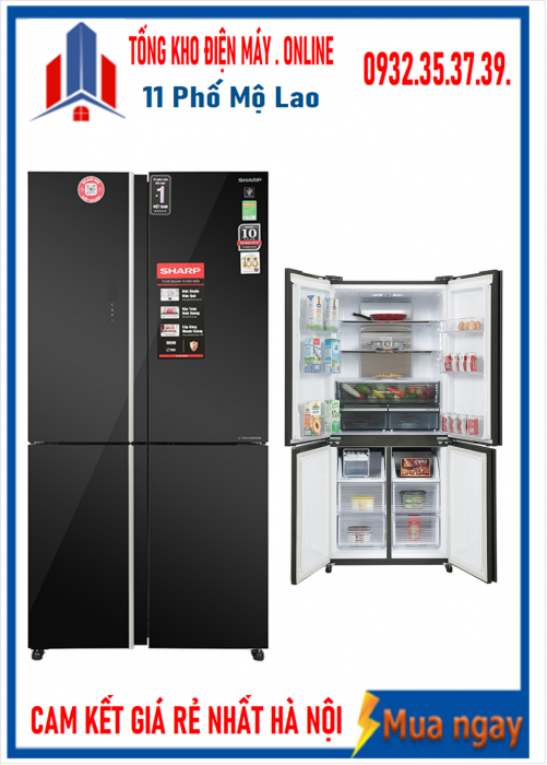 Tủ lạnh Sharp Inverter 572 Lít 4 cửa SJ-FXP640VG-BK Mới 2021