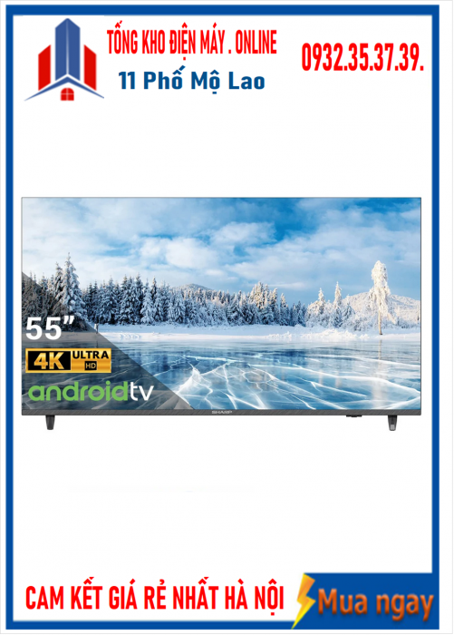 Android Tivi Sharp 4K 55 inch 4T-C55DJ3X (Điều khiển giọng nói)