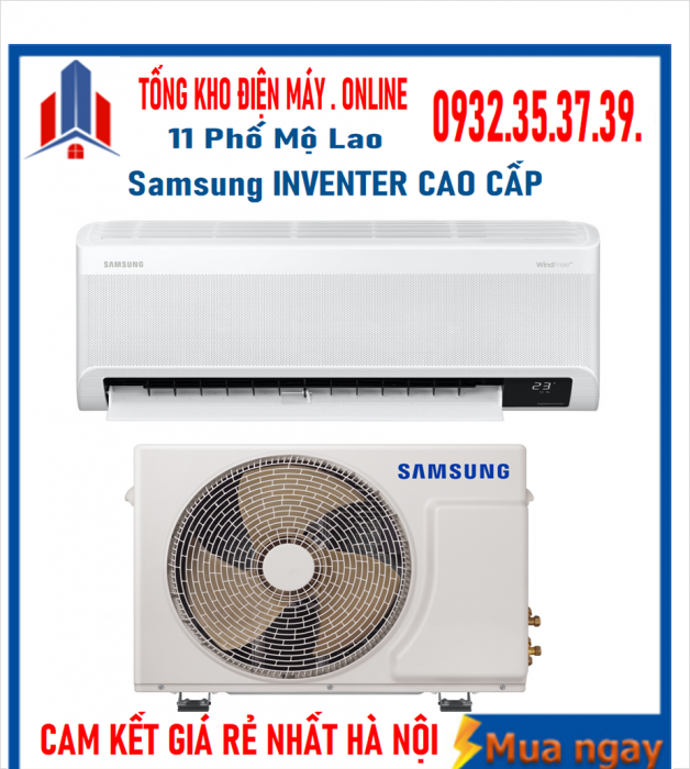 Điều hòa CAO CẤP Samsung Wind-Free 1 chiều Inverter 9.000BTU AR10CYHAAWKNSV - MADEIN THÁI LAN