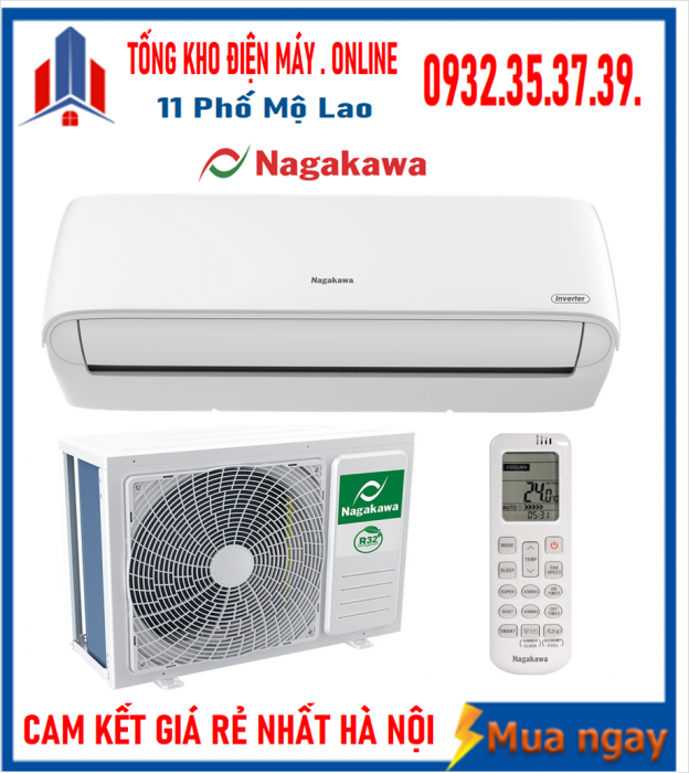 Điều hòa Nagakawa 12000BTU 2 chiều " NS-A12R2H11 " MỚI 2023
