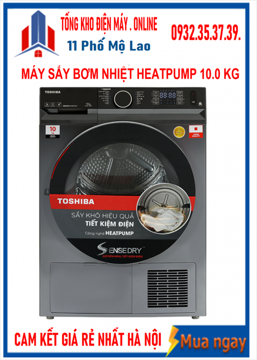 Máy sấy bơm nhiệt Toshiba 10 kg TD-BK110GHV(MK)