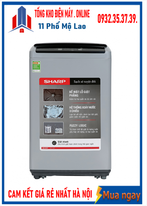 Máy giặt Sharp 7.5 Kg ES-Y75HV-S MỚI 2023