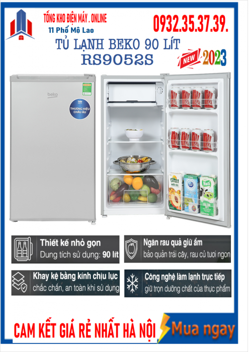 Tủ lạnh Beko 90 lít RS9052S - THỔ NHĨ KỲ