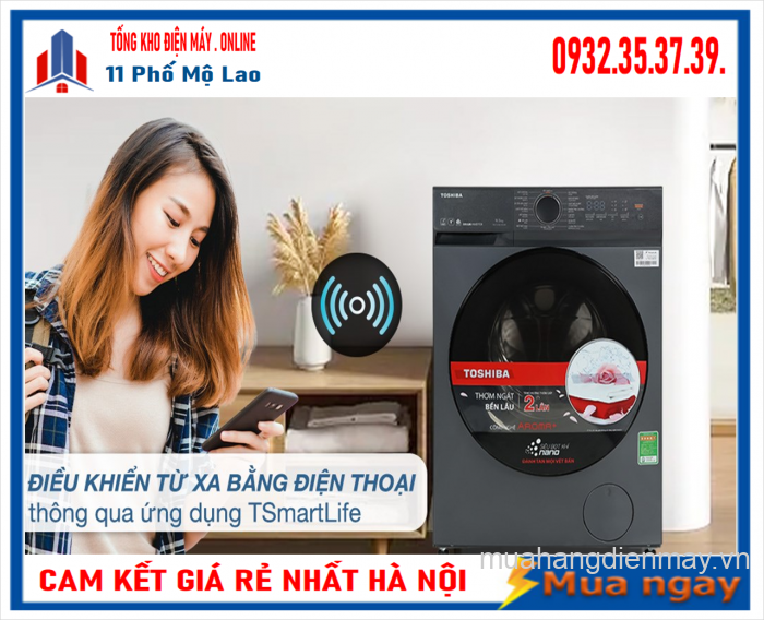 Máy giặt Toshiba Inverter 10.5 kg TW-T21BU115UWV(MG) Mới 2023