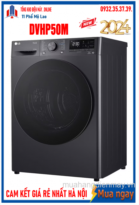 Máy Sấy Bơm Nhiệt LG Inverter 10.5 Kg DVHP50M Mới [2024]