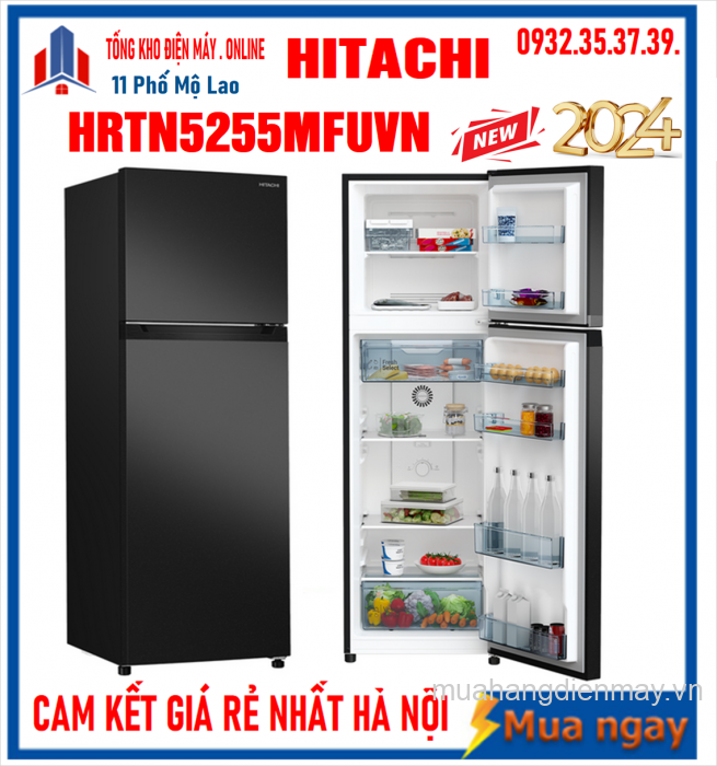 Tủ lạnh Hitachi 240 lít Inverter HRTN5255MFUVN Mới 2024
