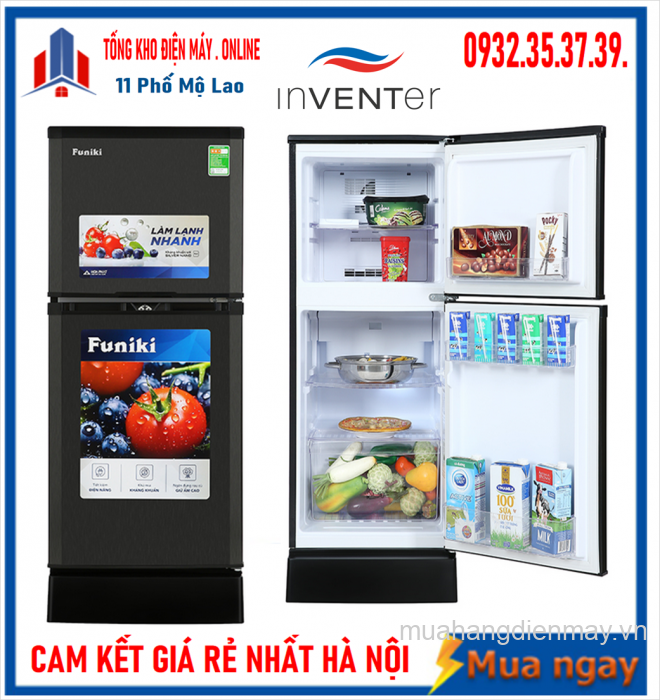 Tủ lạnh Inverter 185 lít Funiki HR-T8185TDG