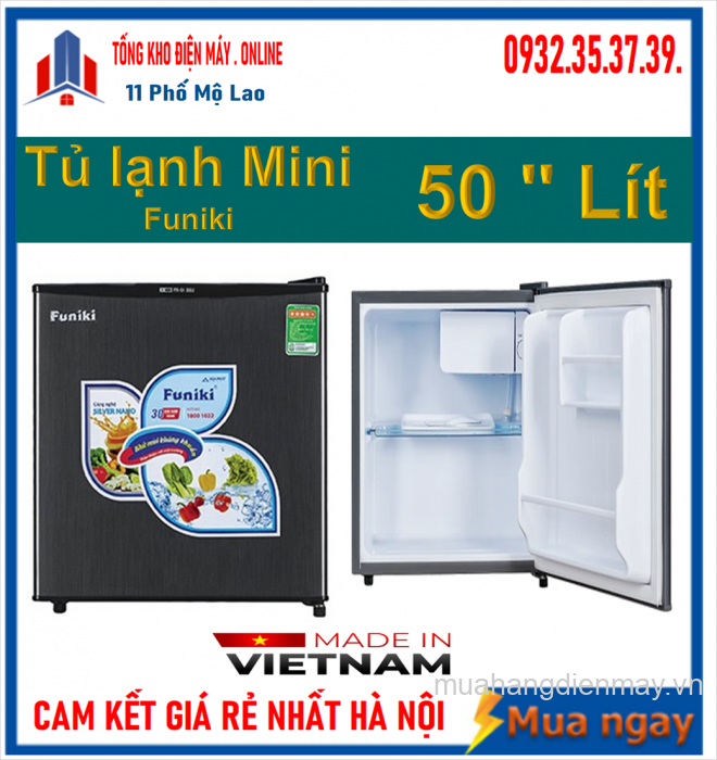 Tủ lạnh mini Funiki 50l 1 cánh FR-51DSU 