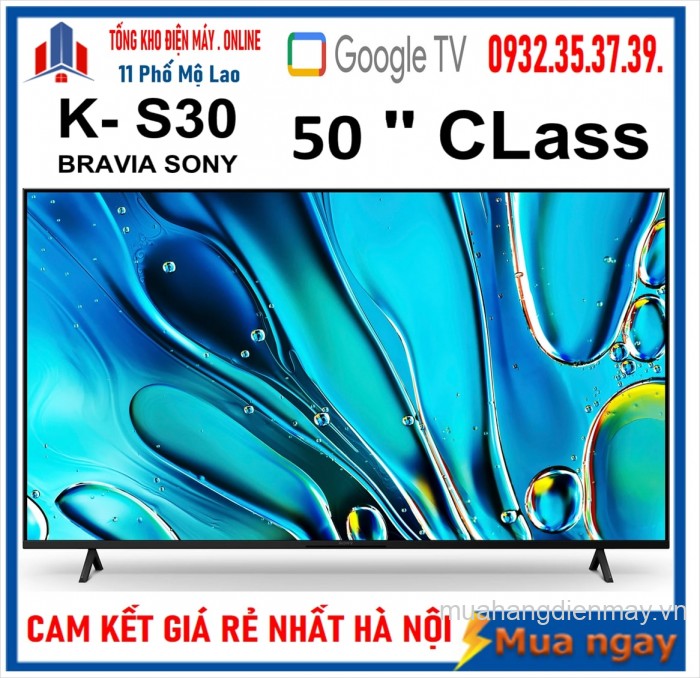 Google Tivi Sony 4K 50 inch K-50S30 [2024] 