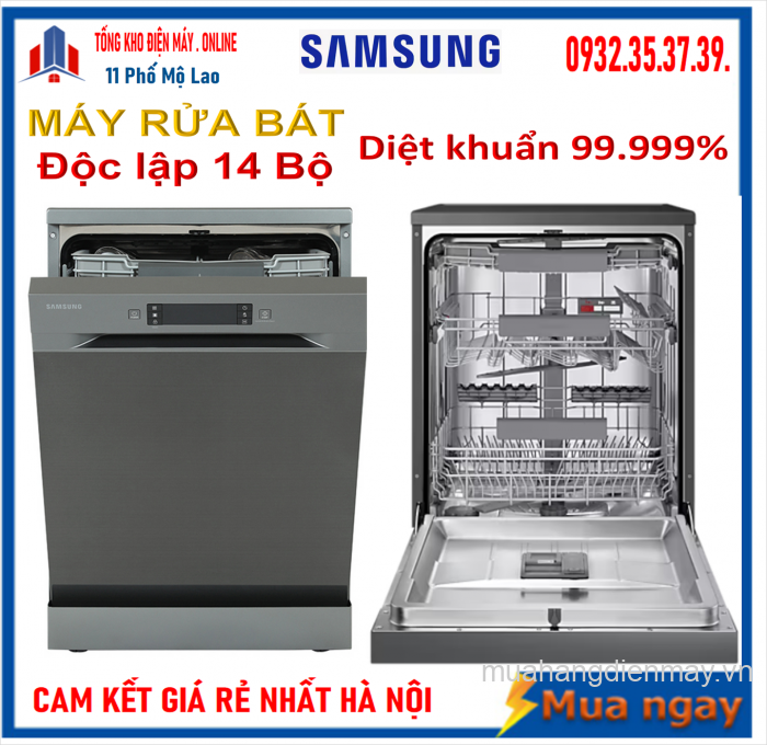 Máy rửa bát độc lập 14 bộ Samsung DW60CG550FSGSV