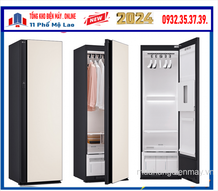 Tủ chăm sóc quần áo thông minh LG Styler Inverter 5 móc SC5MBR80H có bàn là Mới 2024