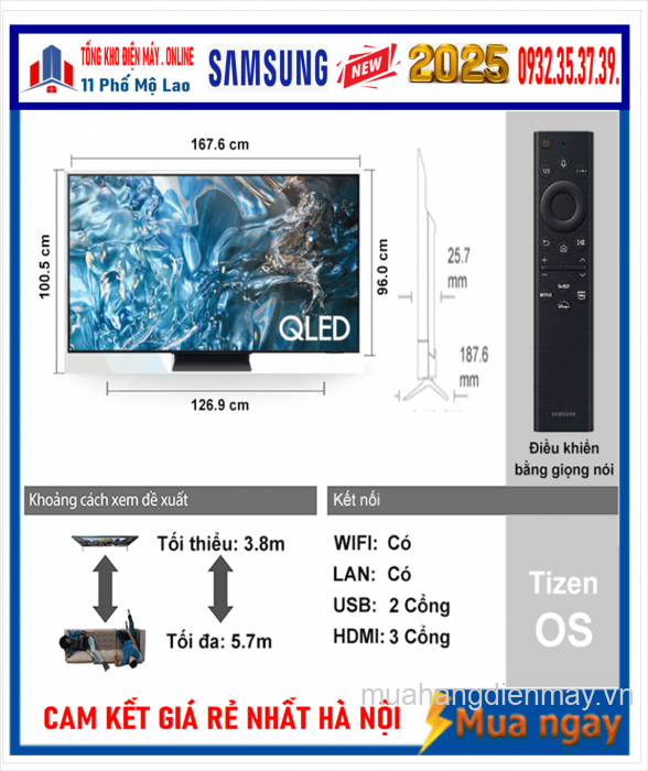 Smart Tivi QLED Samsung 4K 43 inch QA43Q7F [2025 ] 
