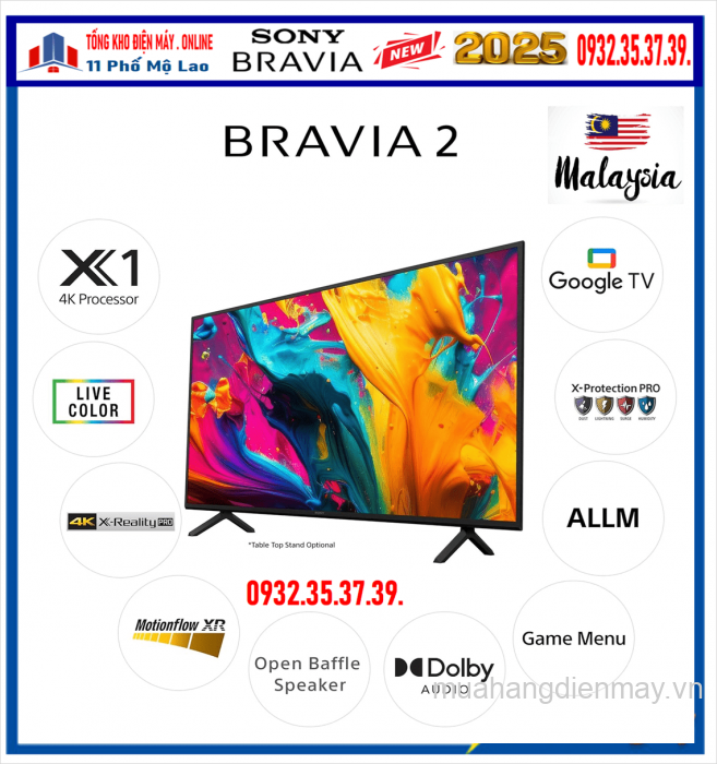 Bán Smart TiVi Sony BRAVIA 2 II 65 inch 4K HDR (K-65S20) Giá rẻ nhất 