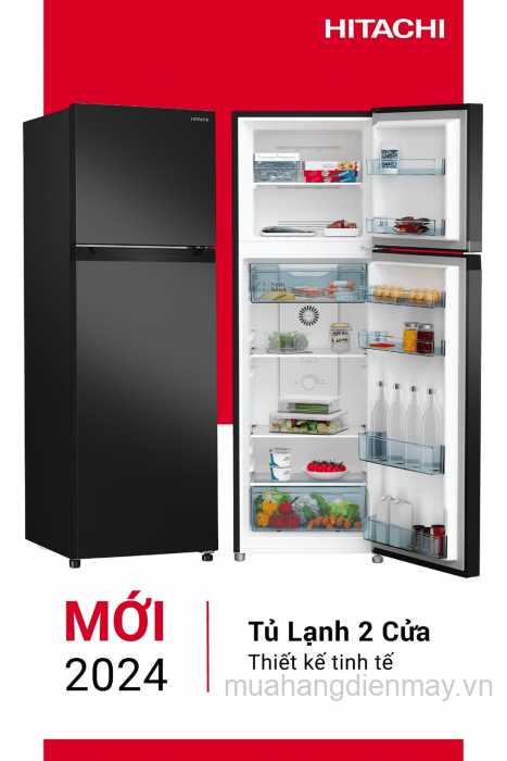 Tủ lạnh Hitachi Inverter 344 lít HRTN6379SUVN New 2025