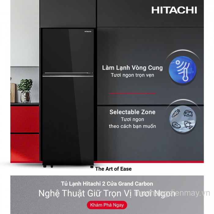 Tủ lạnh Hitachi Inverter 344 lít HRTN6379SGBKVN New 2025