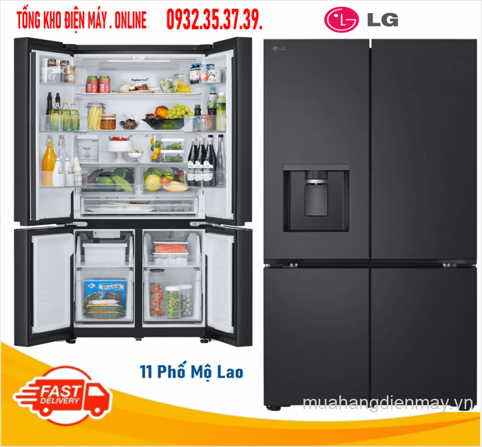 Tủ lạnh LG French Door Inverter 571 lít LFD58BLMA Mới 2025