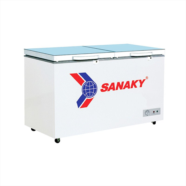 Tủ đông Sanaky Inverter VH-3699A4KD ( 280 lít, 1 ngăn đông, 2 cánh mở, dàn lạnh đồng, mặt kính cường lực )