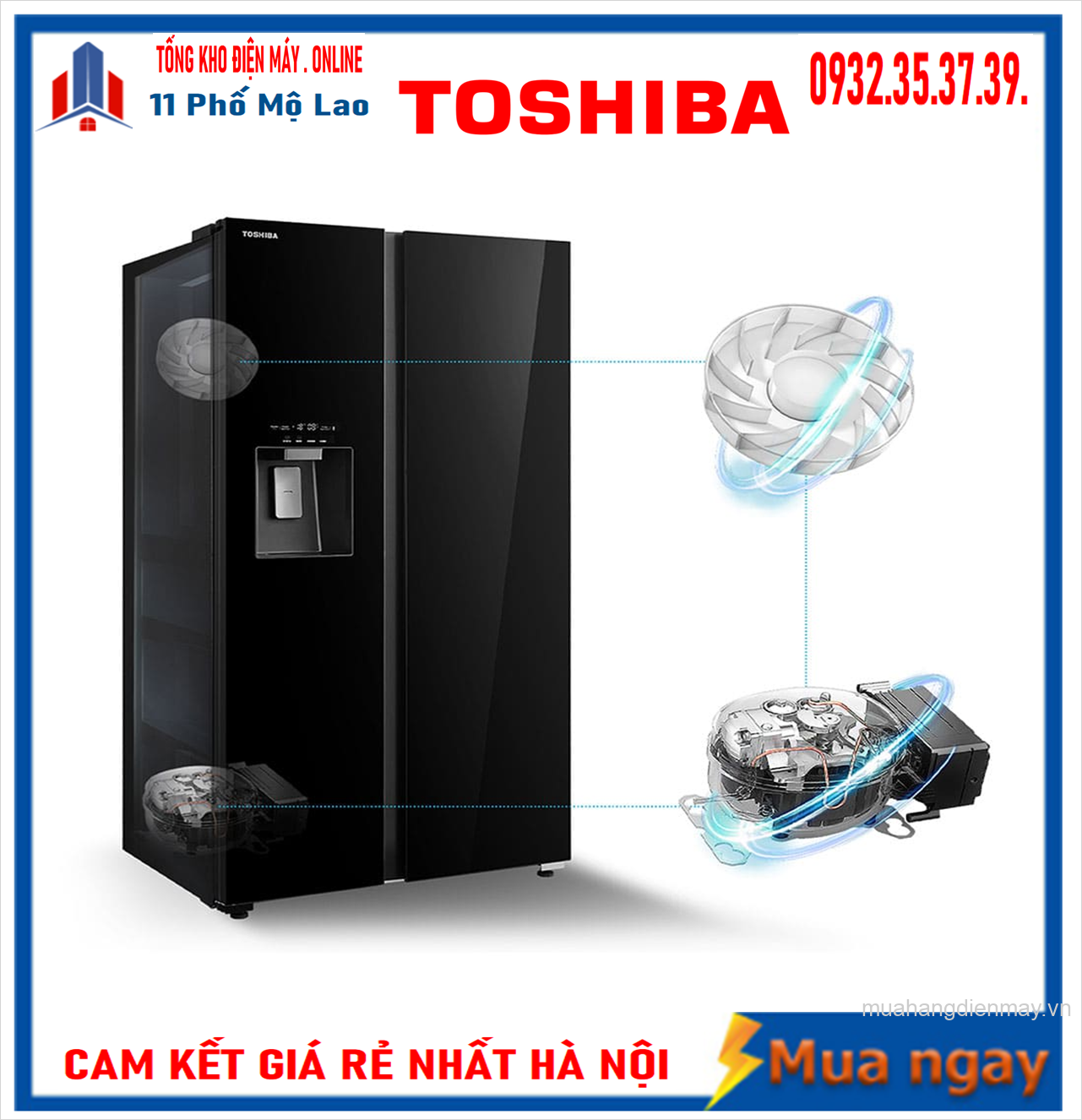 Tủ lạnh thông minh cao cấp Toshiba GR-RS755WI-PGV(22)-XK Mới 2023