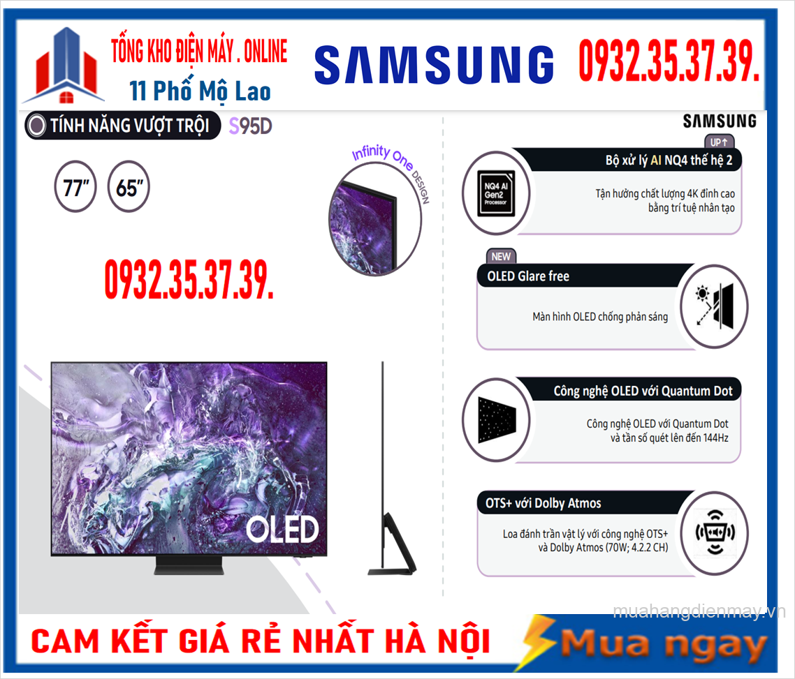 Smart Tivi Samsung 65S95D OLED 4K 65 inch [2024]