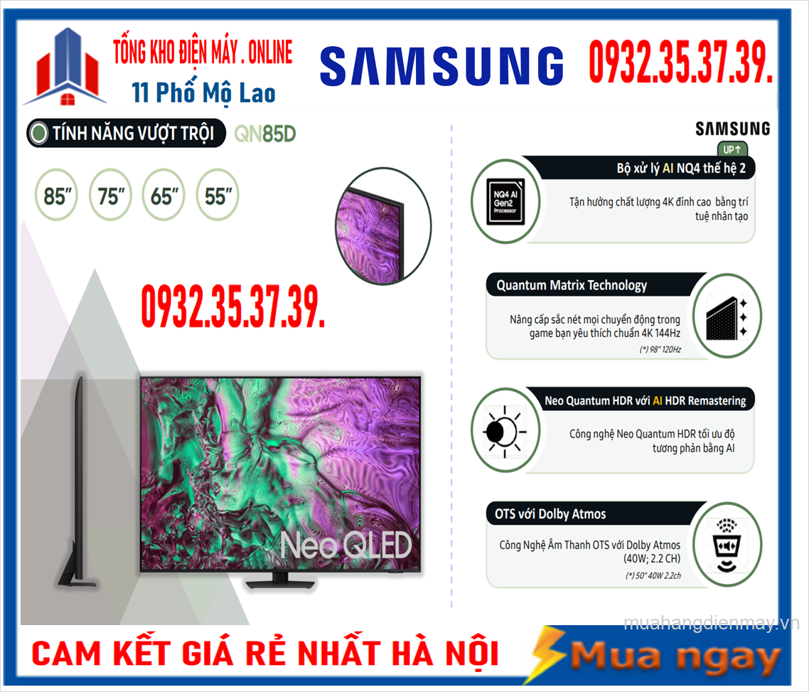 Smart Tivi Samsung 65QN85D QLED 4K 65 inch [2024]