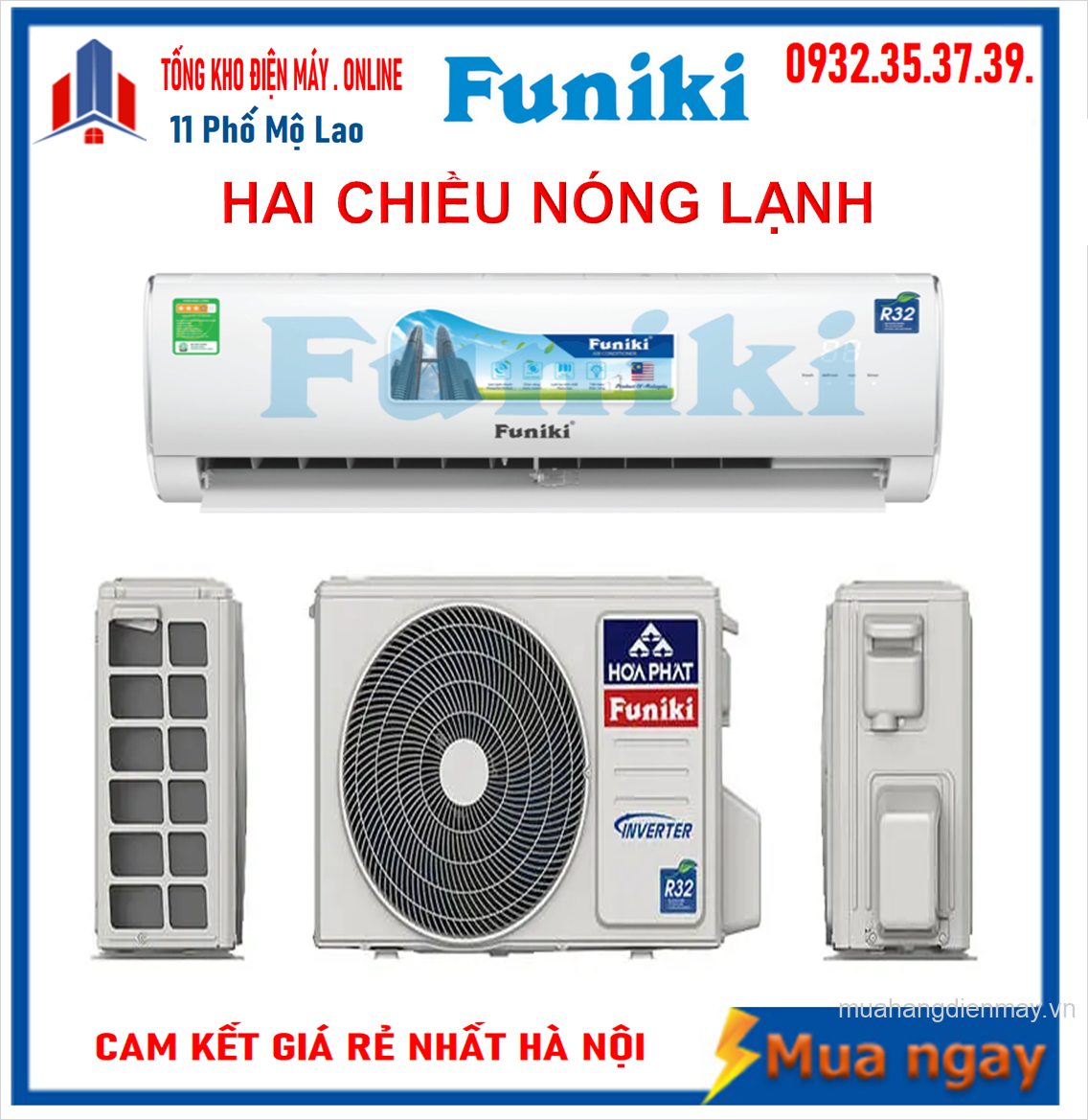 Điều hòa Funiki 9000BTU 2 chiều inverter HIH09TMU