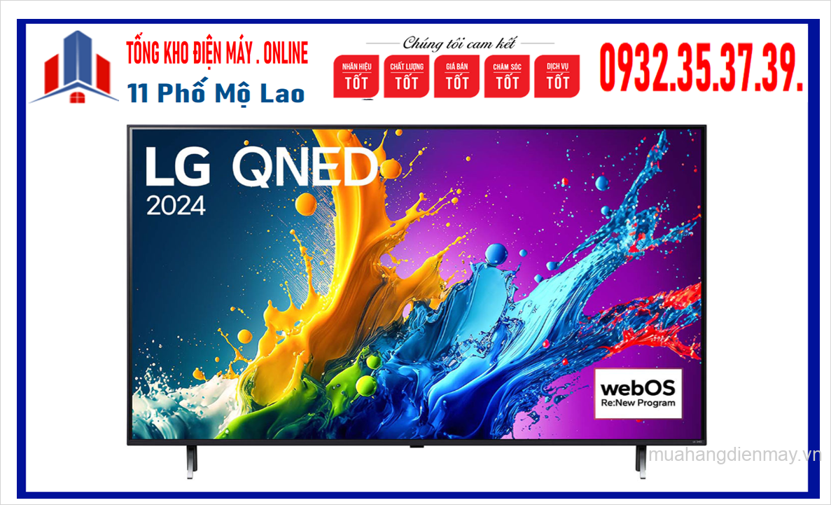 Tivi QNED LG 50 inch 4K Al TV 50QNED80TSA Mới 2024