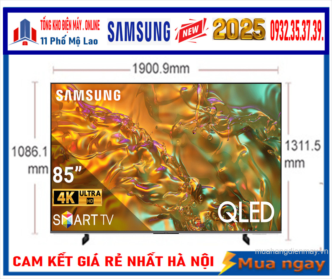 Tivi QLED Samsung Smart 4K 85 inch QA85Q8F [2025]